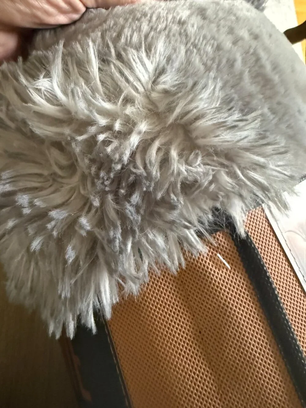FRYE Arctic Luxe Faux Fur Throw Blanket Gray 60x70 New